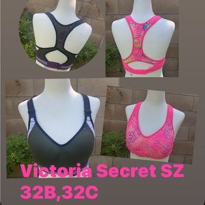 Victoria Secret Bundle Sports bra Size 32B , 32C.